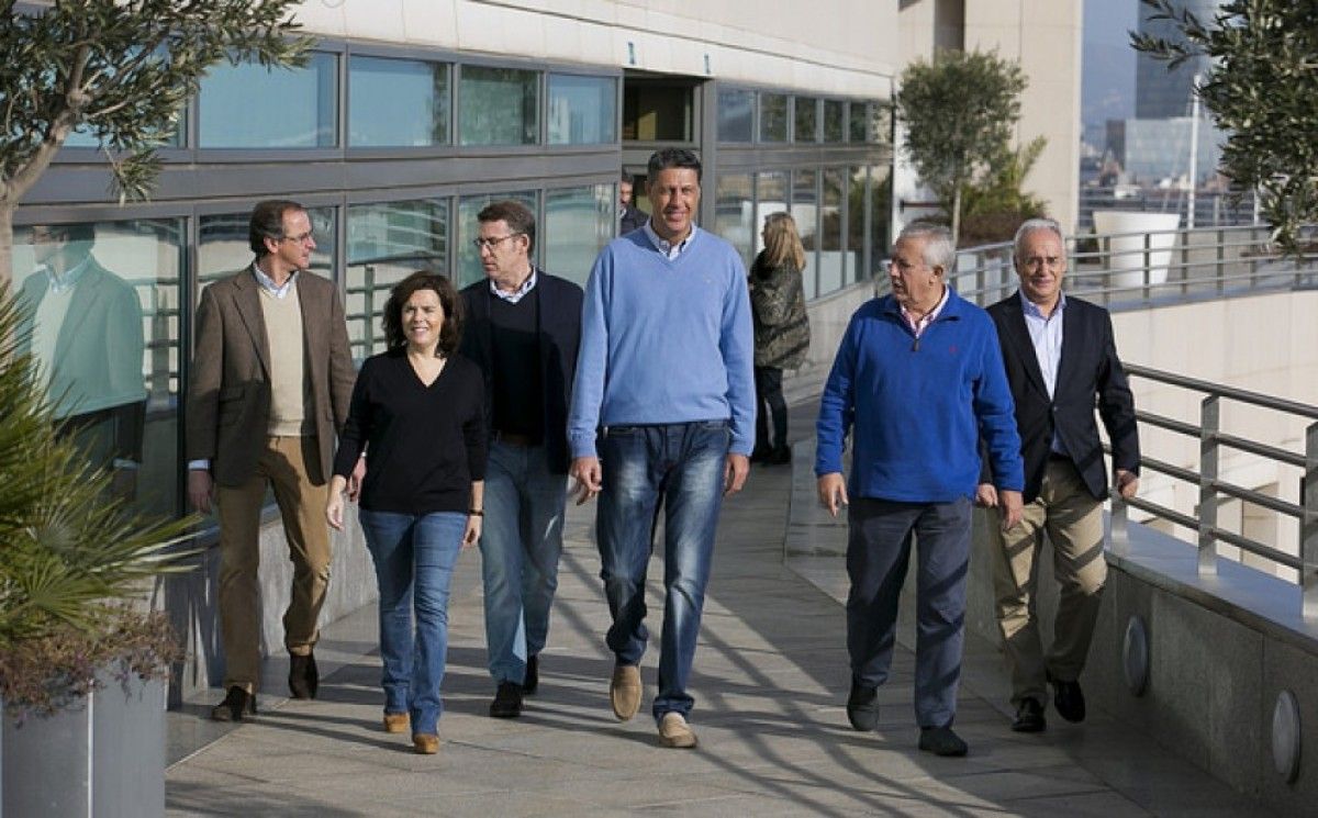 Sáenz de Santamaría en una trobada recent amb la direcció del PP català