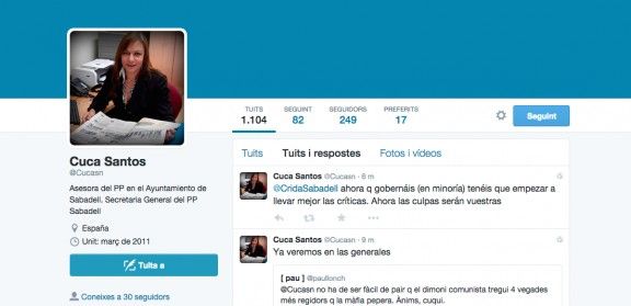 Twitter de Cuca Santos.