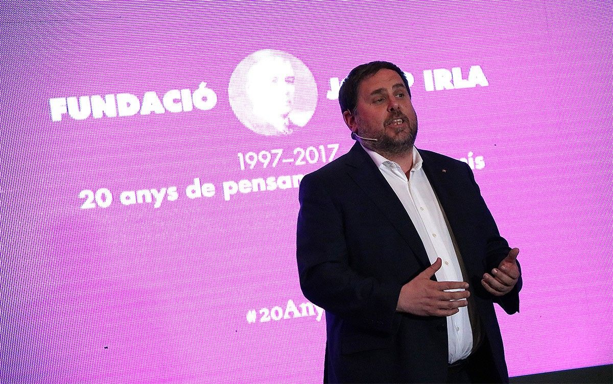Oriol Junqueras, a l'acte dels 20 anys de la Fundació Irla