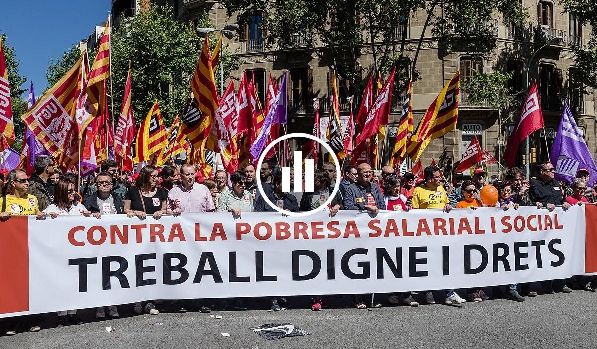 Manifestació de Primer de Maig a Barcelona