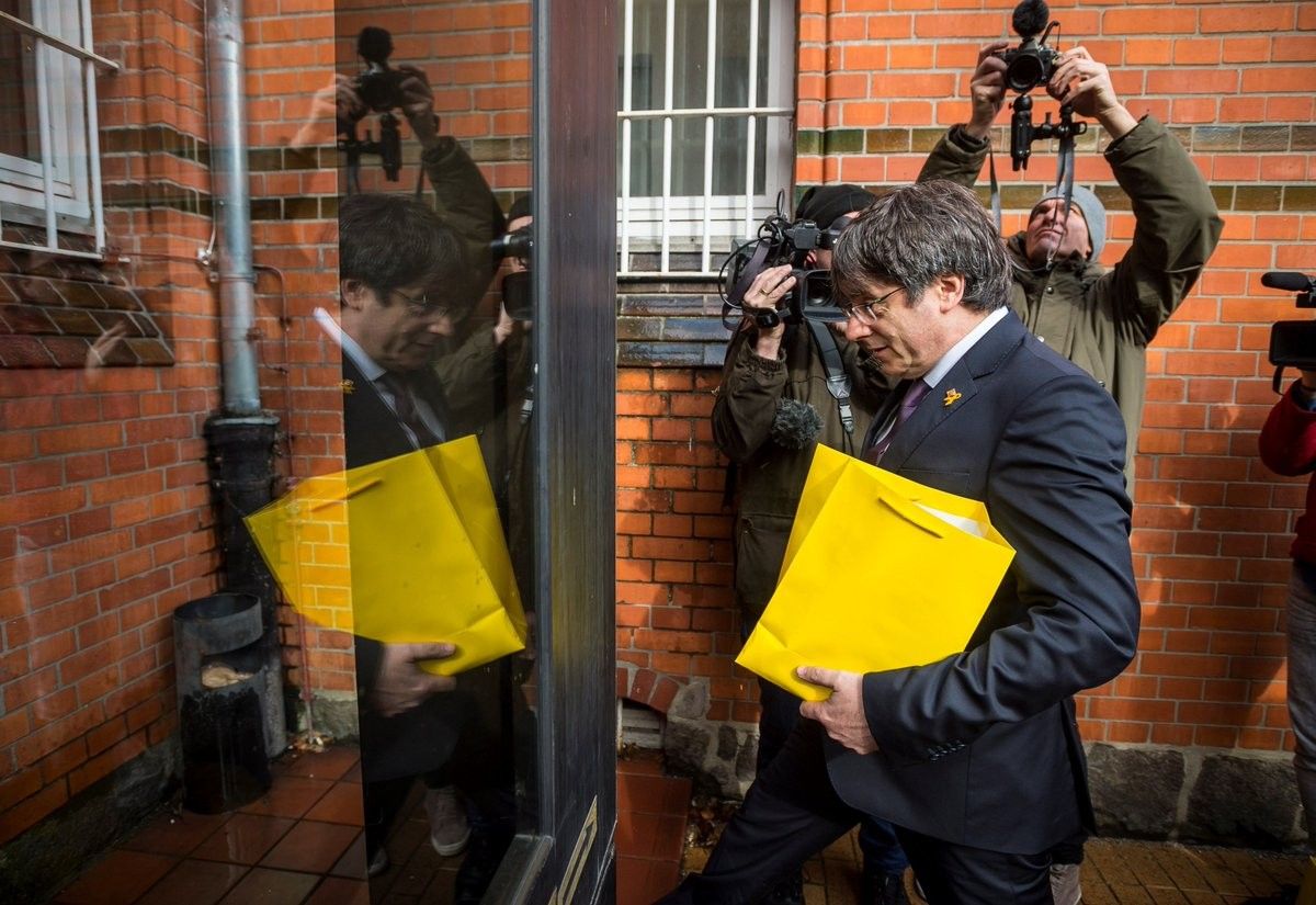 Carles Puigdemont, en una visita a la presó de Neumünster fa tres setmanes