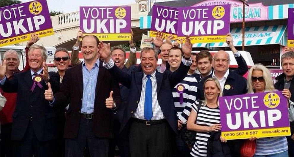 Nigel Farage, durant la campanya del Brexit. 