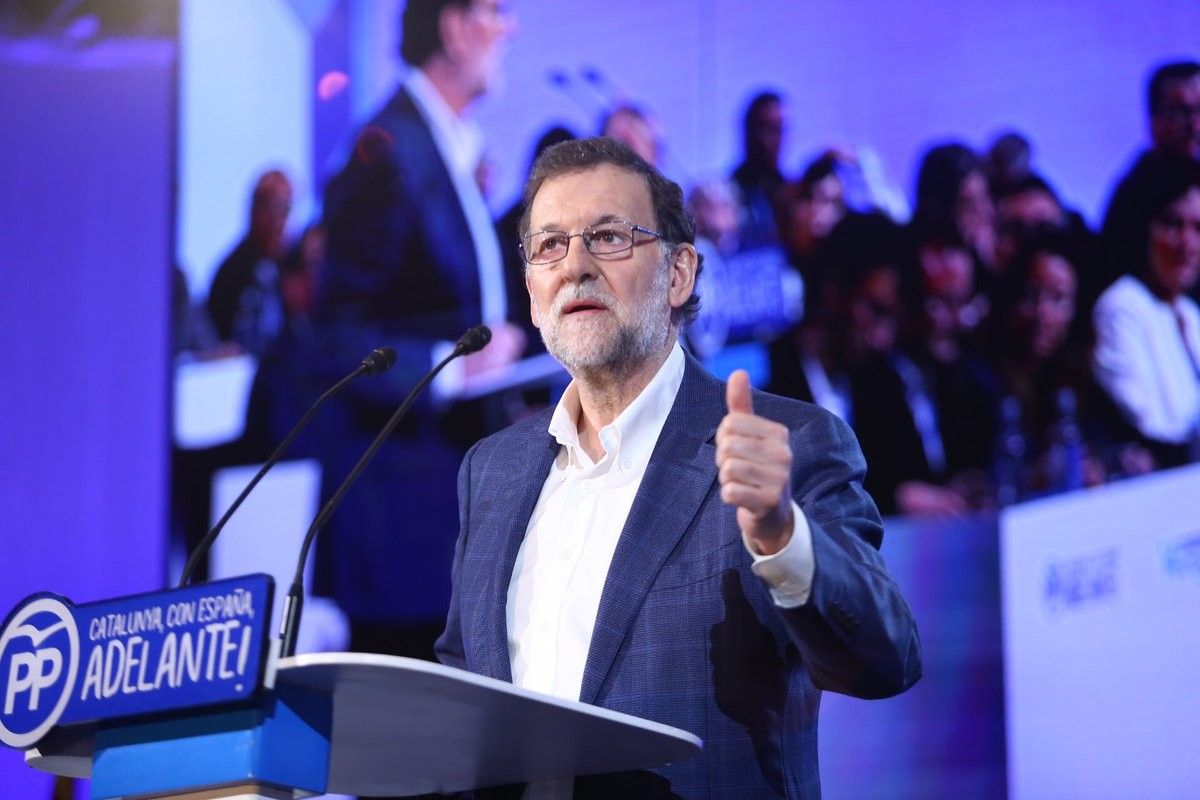 Mariano Rajoy, en l'acte d'aquest diumenge 