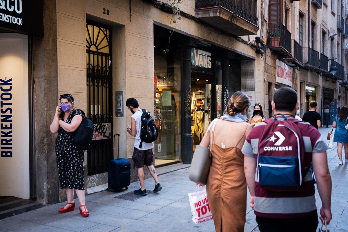 Turistes, al centre de Barcelona