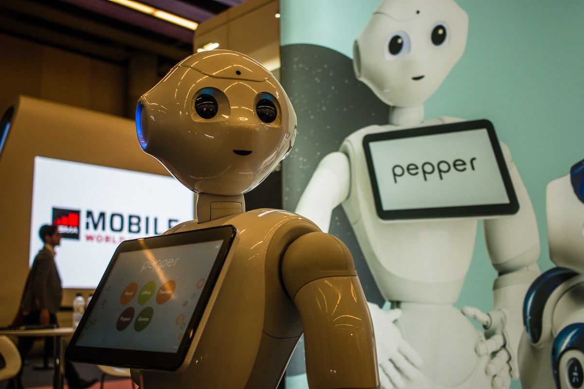 Pepper, un robot humanoide al pavelló NEXTech del Mobile World Congress