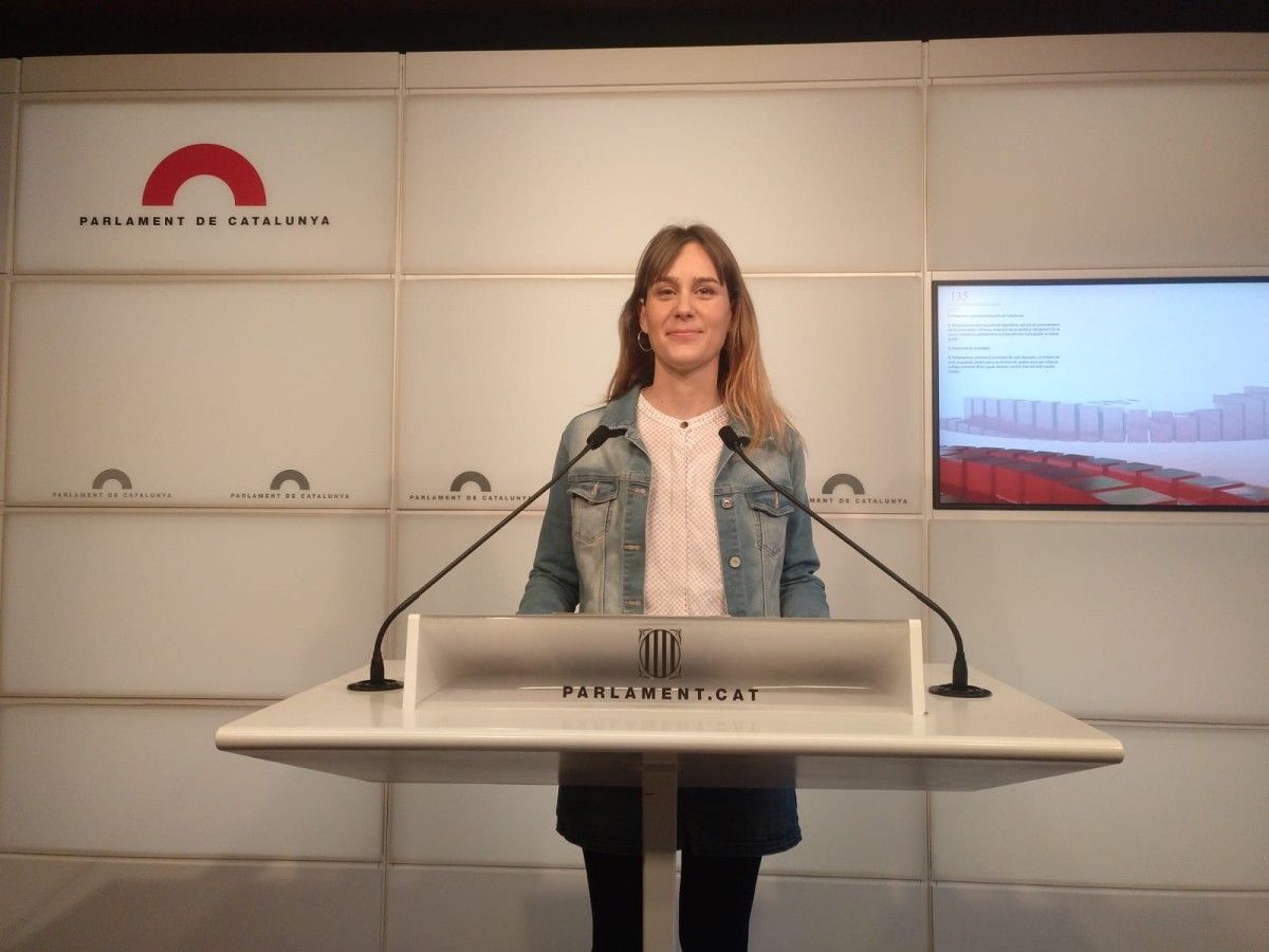 La presidenta del grup parlamentari de Catalunya en Comú Podem, Jéssica Albiach