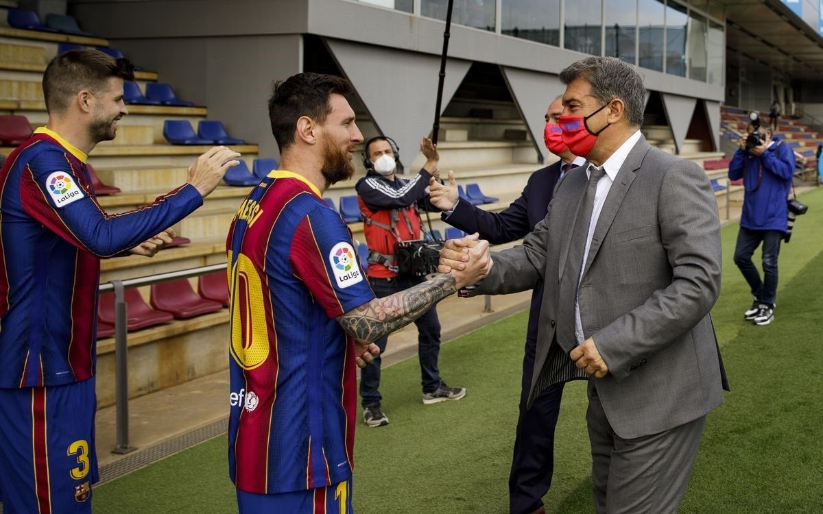 Leo Messi i Joan Laporta.