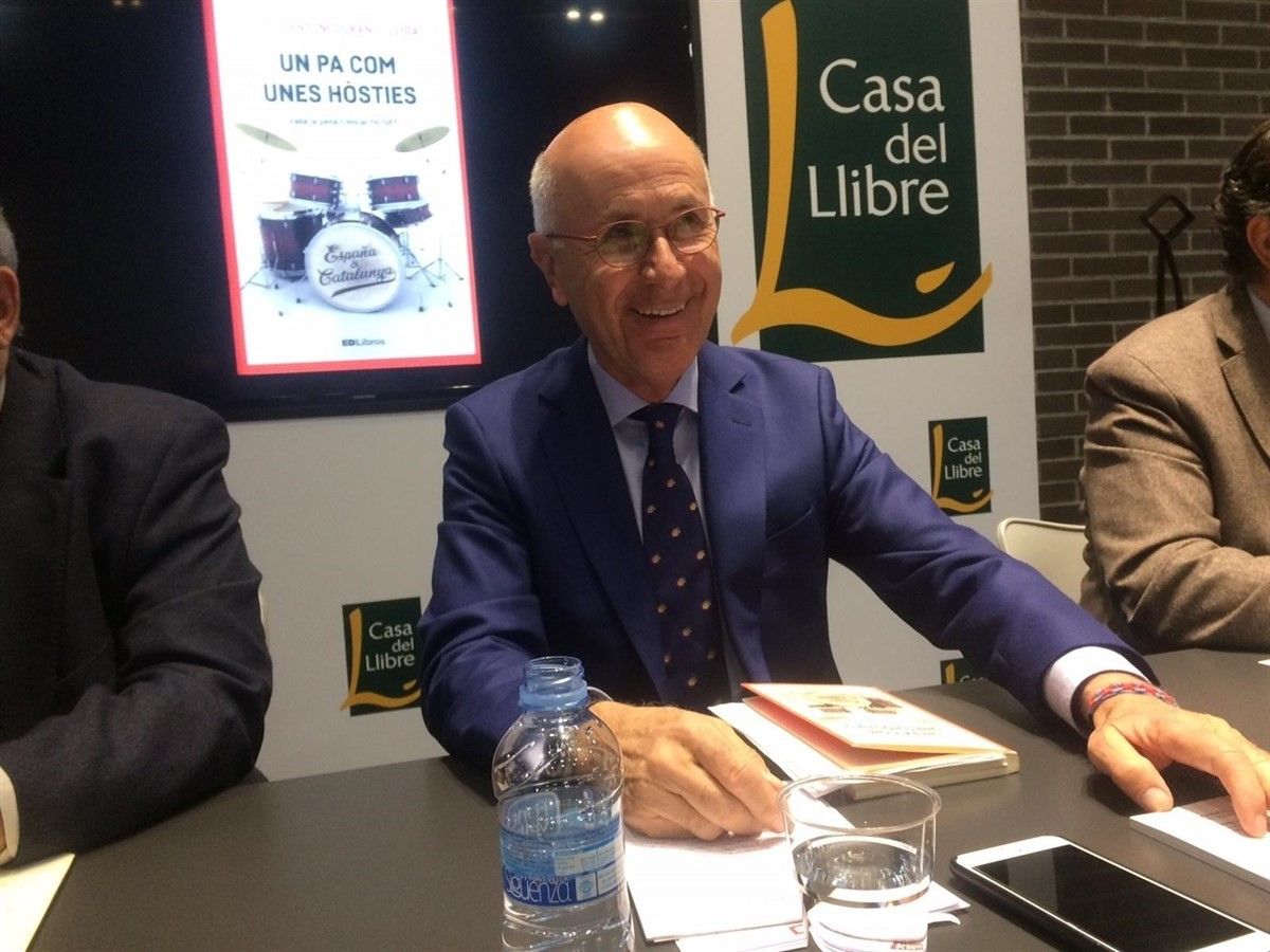 Josep Antoni Duran i Lleida en l'acte de presentació del seu llibre