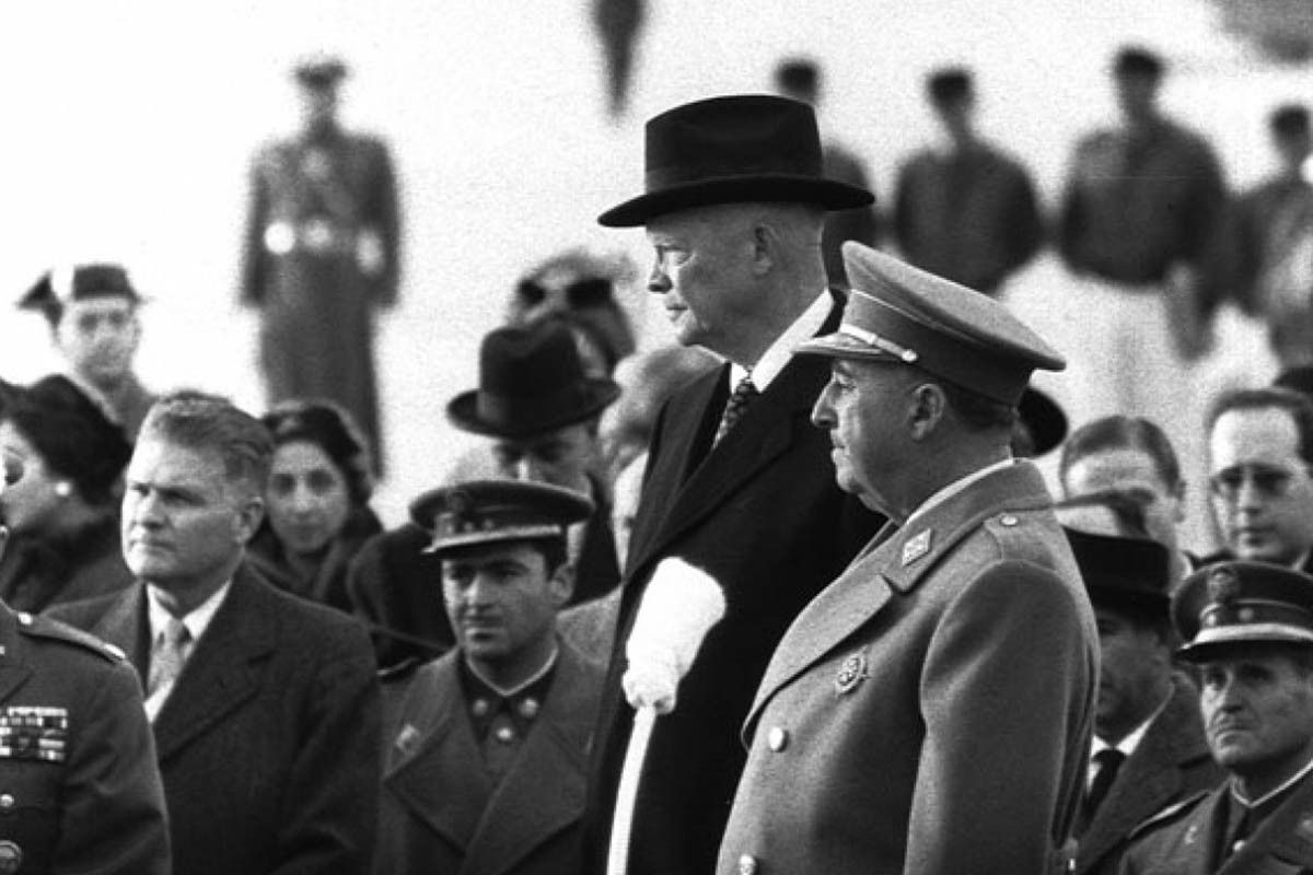 Franco rep a Eisenhower a Madrid el 1959.