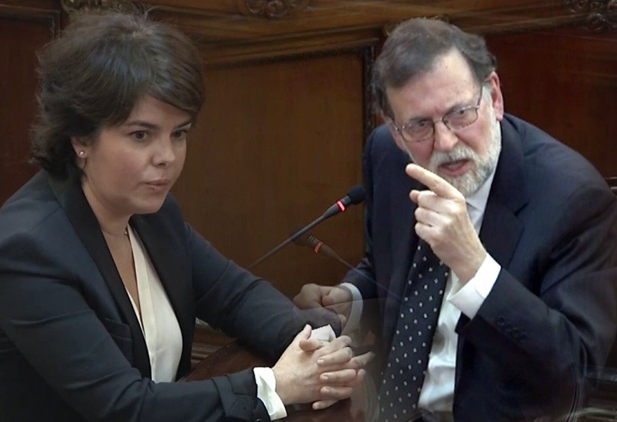 Soraya Sáenz de Santamaría i Mariano Rajoy, al Tribunal Suprem