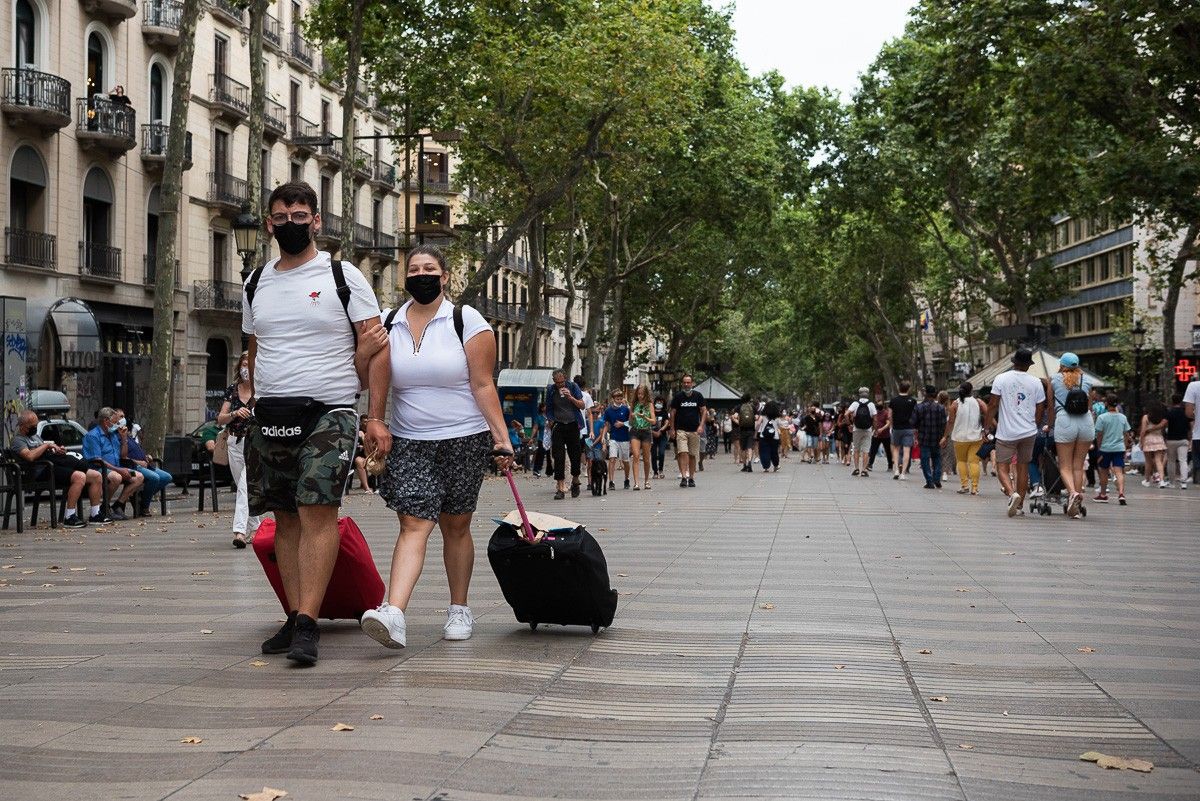 Turistes al centre de Barcelona.