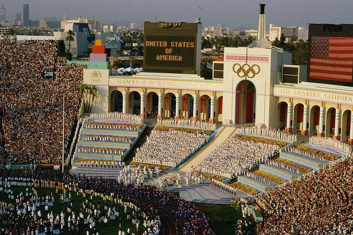 Inauguració dels Jocs Olímpics de Los Angeles 1984.