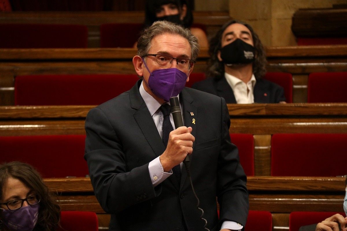 El conseller d'Economia i Hisenda, Jaume Giró, al Parlament.