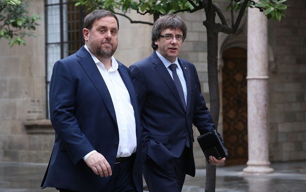 Carles Puigdemont i Oriol Junqueras, en una imatge d'arxiu