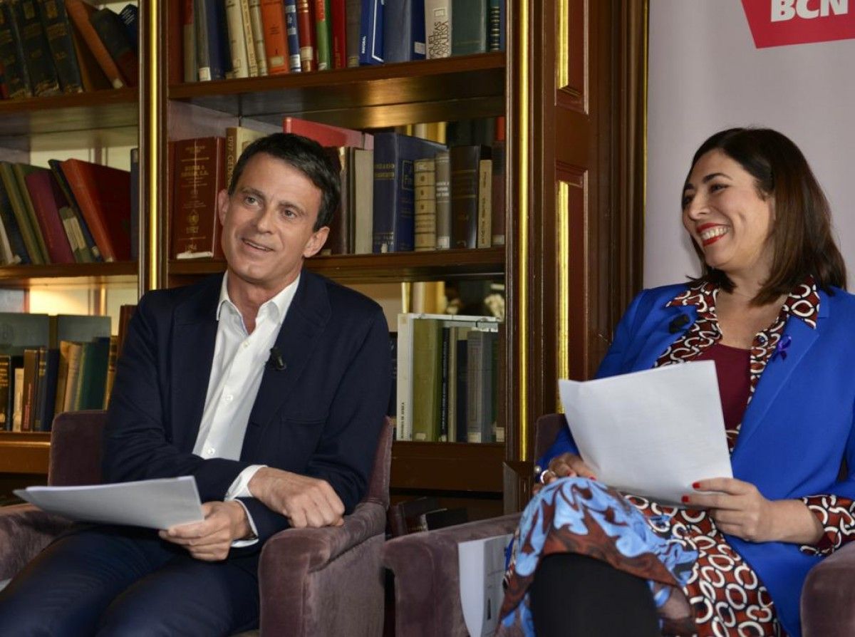 Manuel Valls i Luz Guilarte, divendres a Barcelona