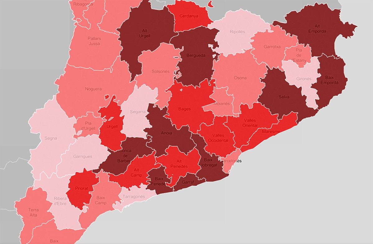 El mapa de Catalunya 