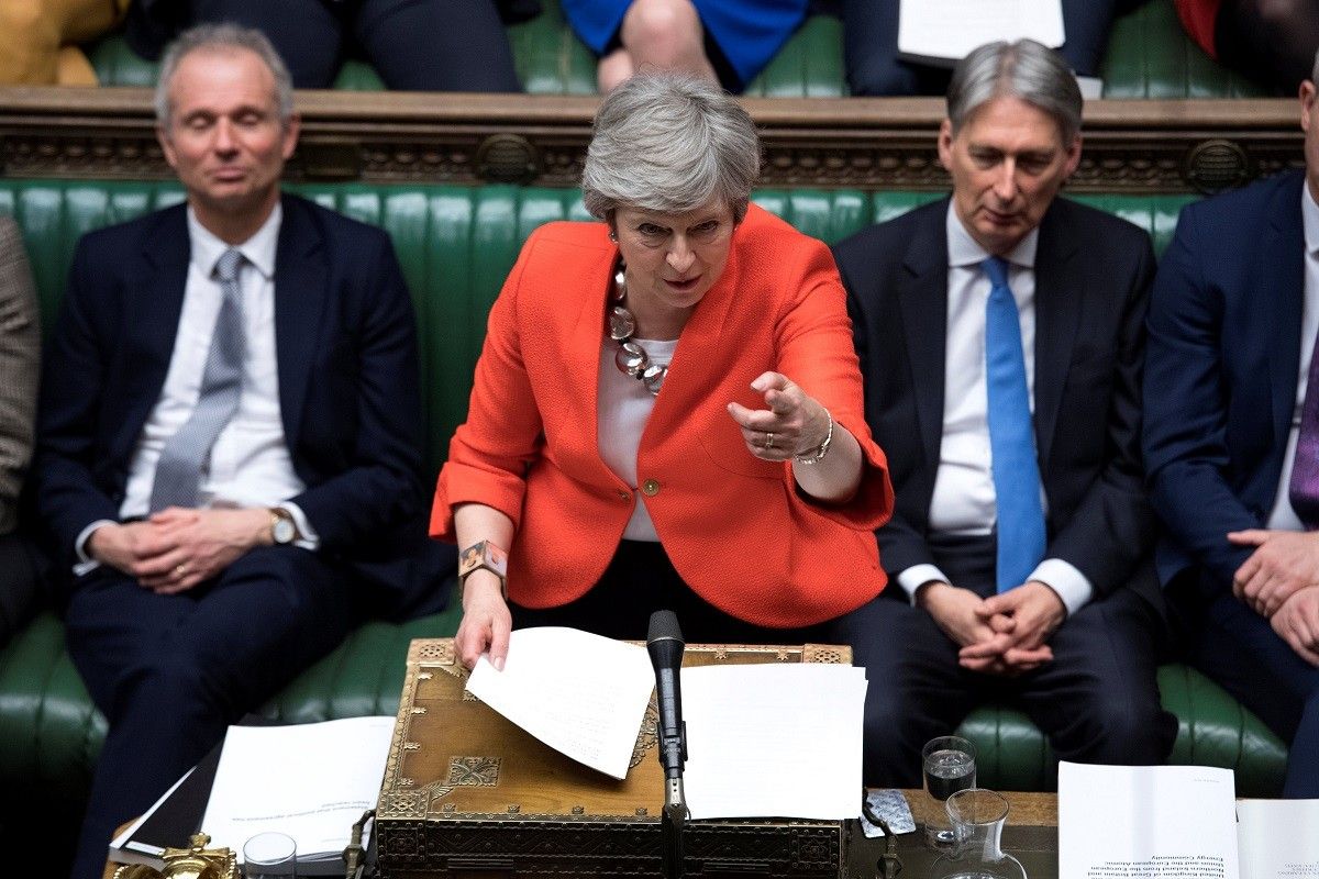 Theresa May al Parlament britànic.