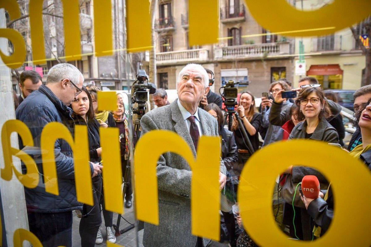 L'alcaldable d'ERC a Barcelona, Ernest Maragall, al nou local de la candidatura
