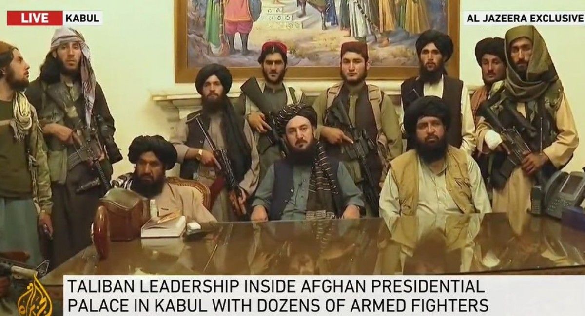 Els talibans, al Palau Presidencial de Kabul.