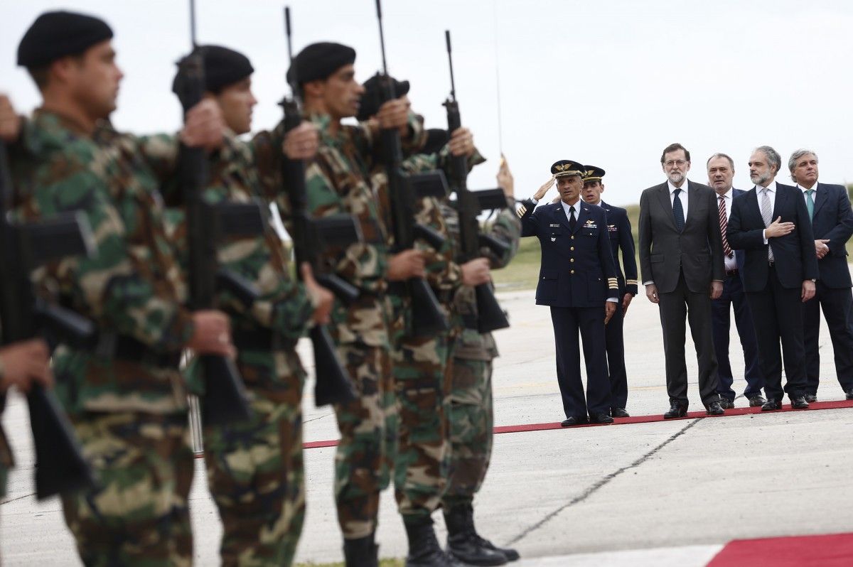 Mariano Rajoy, en la seva arribada a Montevideo