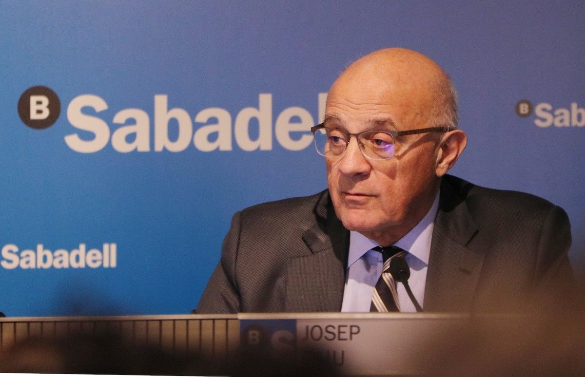 El president del Banc Sabadell, Josep Oliu, aquest divendres
