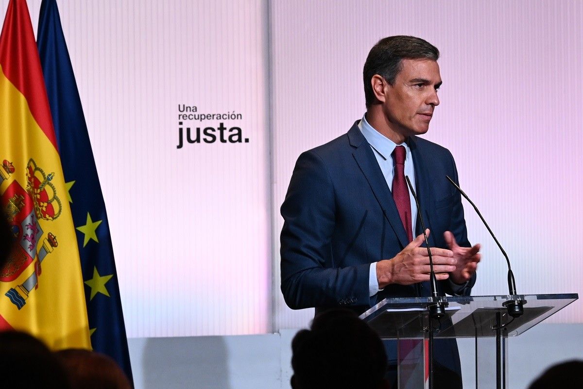 Pedro Sánchez, aquest dimecres a Madrid.