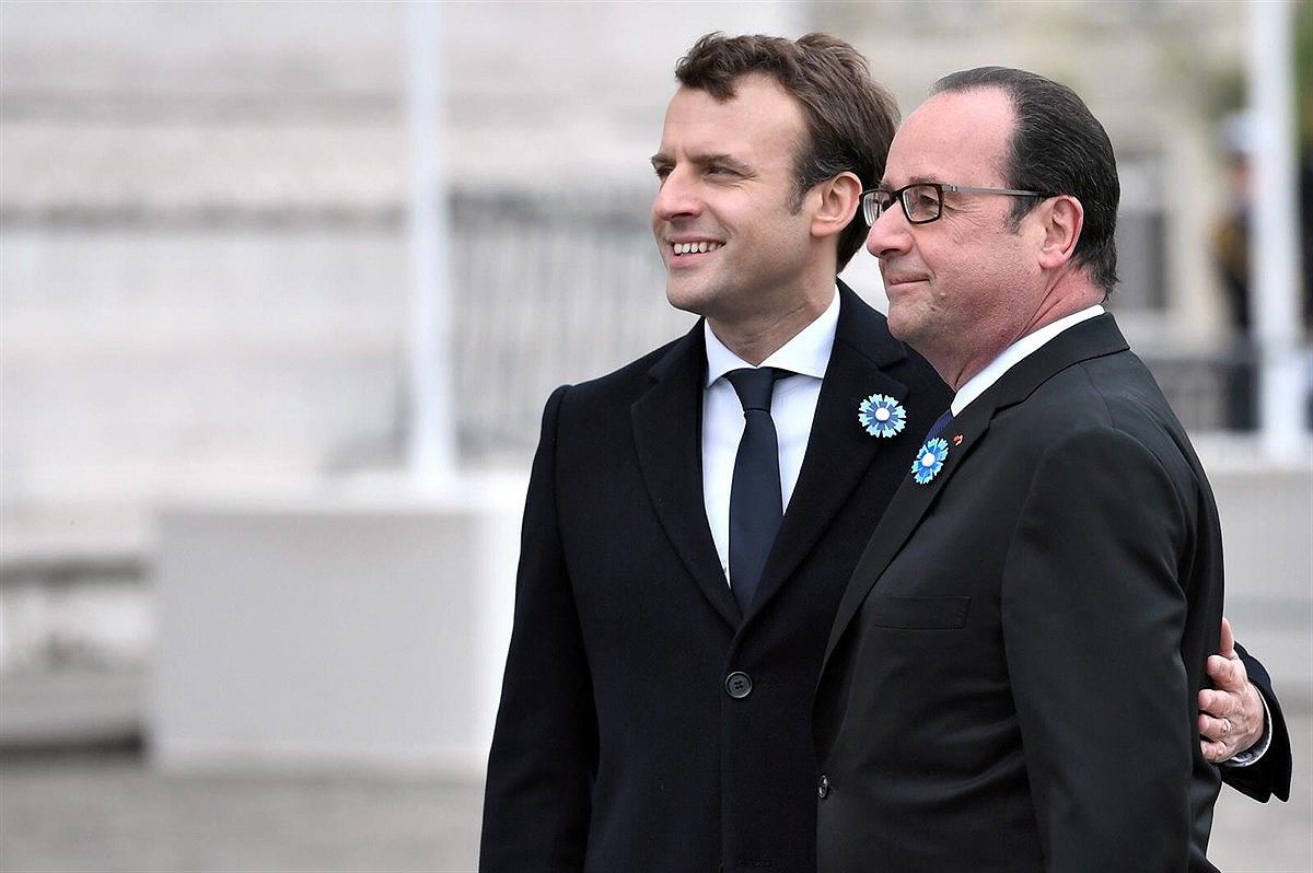 Macron, amb Hollande, aquest dilluns