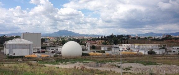 Depuradora situada al Riu Sec al seu pas per Sabadell