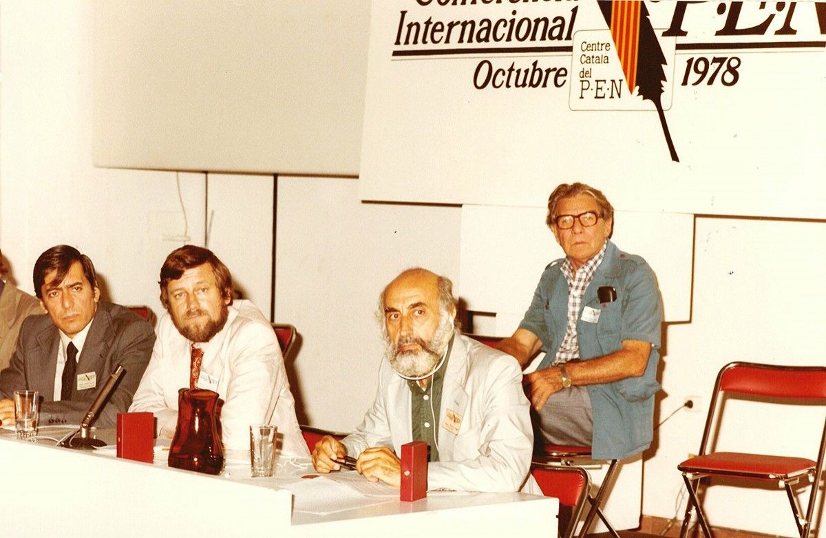 Josep Palau i Fabre, president del PEN, al Congrés internacional de l'any 1978