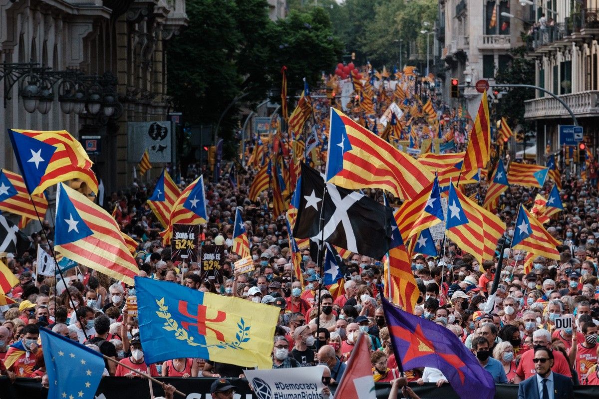 Manifestació de la Diada, a Barcelona.