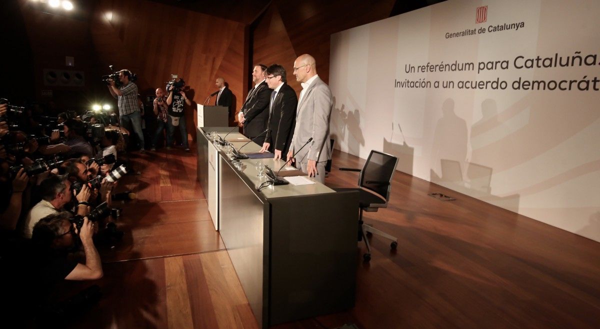 Junqueras, Puigdemont i Romeva, aquest dilluns a Madrid