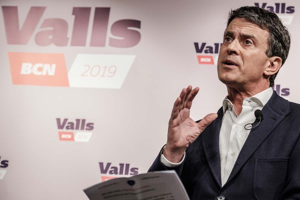 Manuel Valls, en un acte de precampanya
