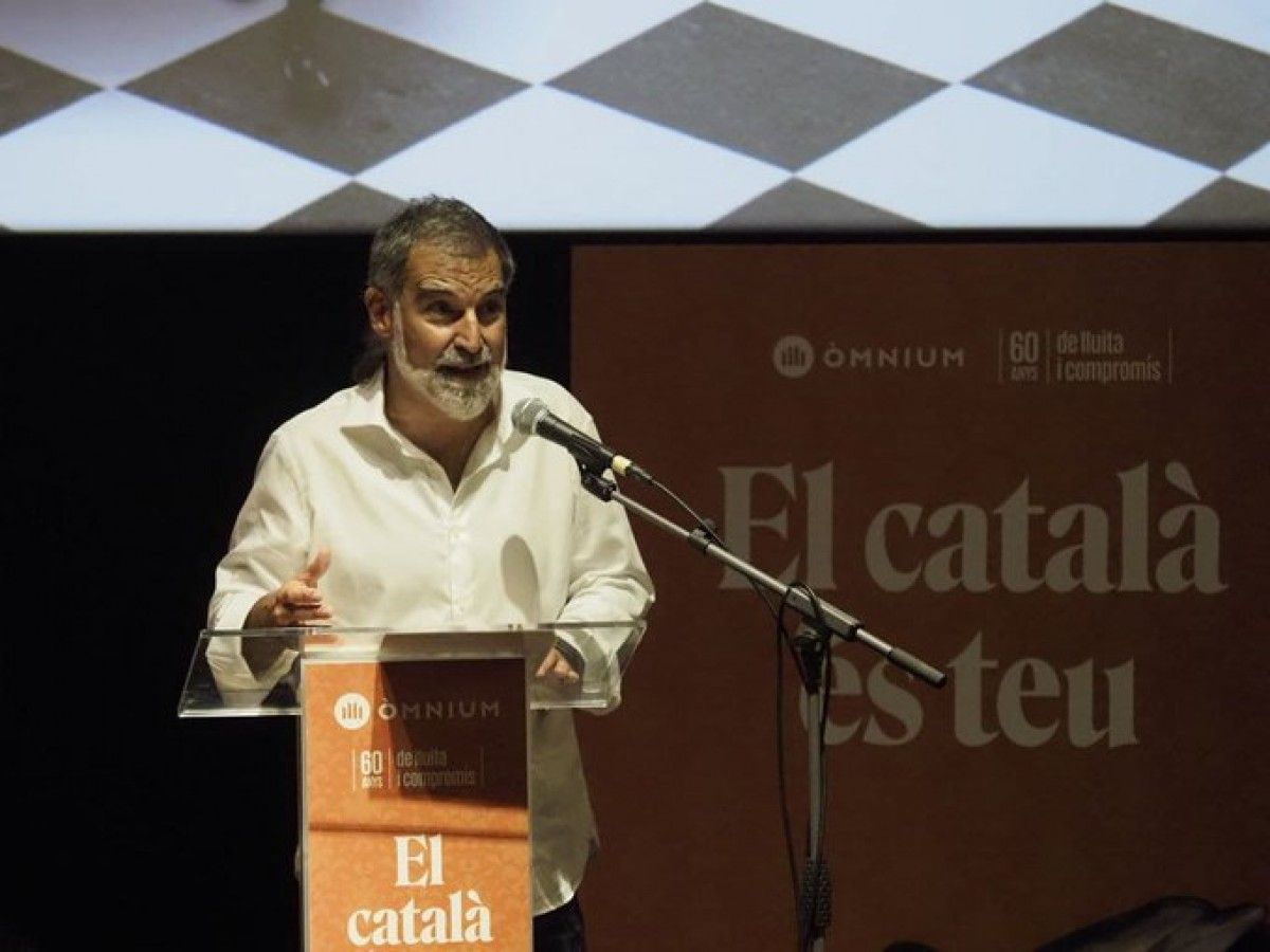 Jordi Cuixart, en l'acte de presentació de l'estratègia d'Òmnium per reforçar el català