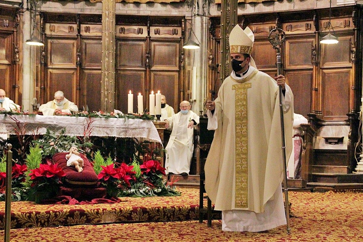 El bisbe Novell a la catedral de Solsona.