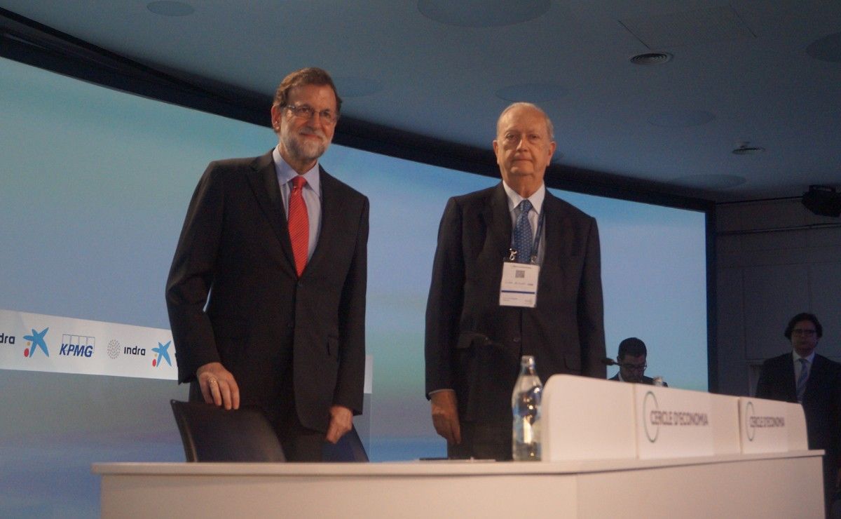 Mariano Rajoy i Juan José Brugera avui a Sitges.