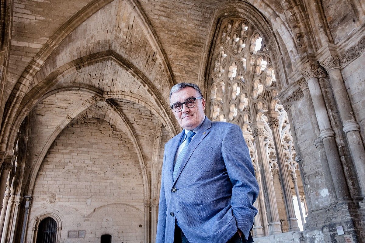 Àngel Ros al claustre de la Seu Vella de Lleida