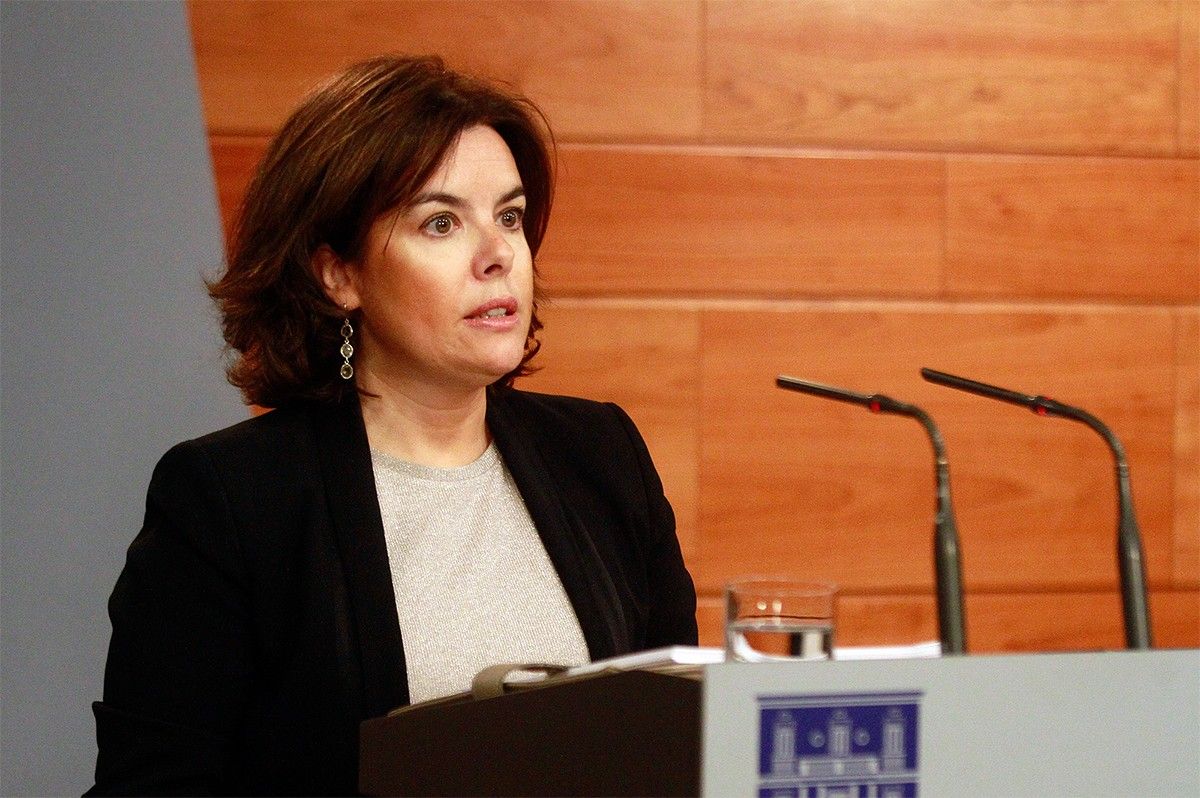 La vicepresidenta del govern espanyol, Soraya Sáenz de Santamaría.Sáenz de Santamaría