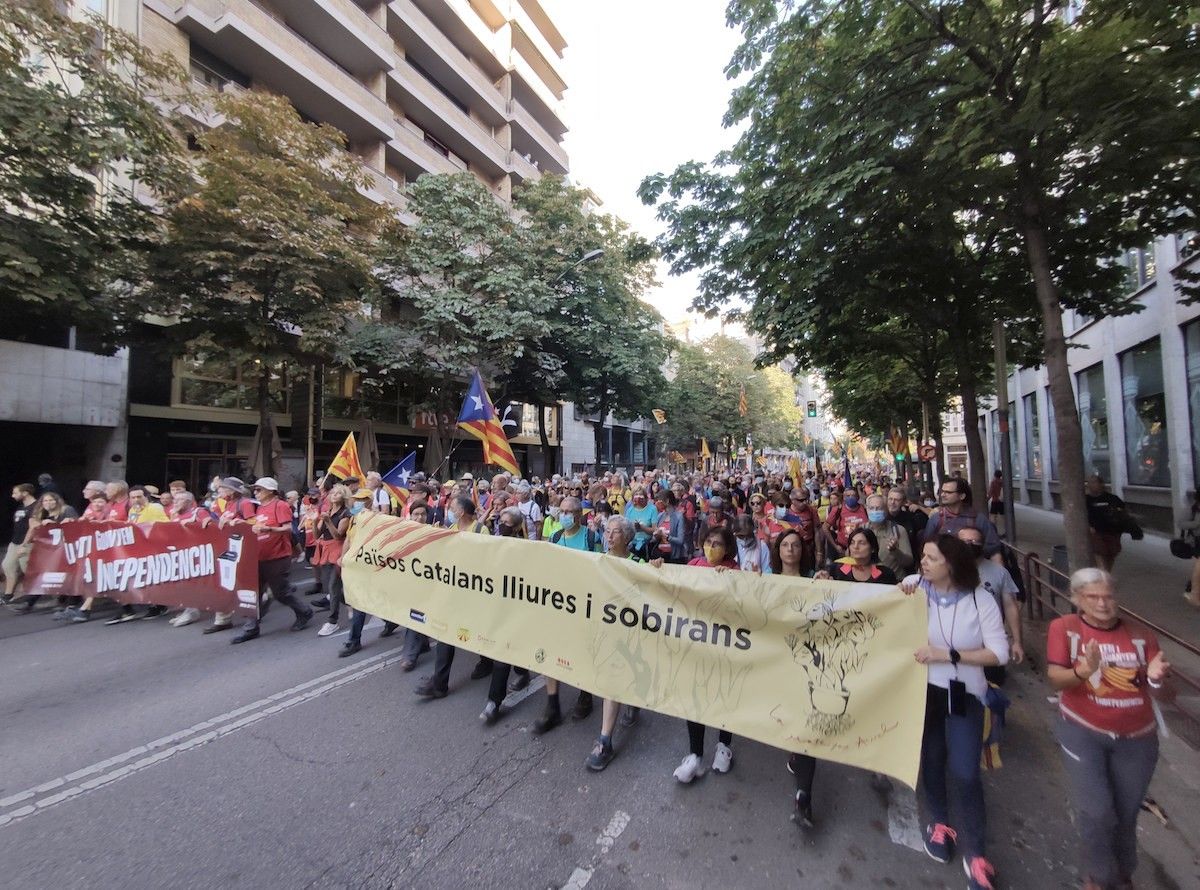Marxa nord de l'ANC al seu pas per Girona