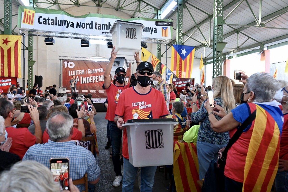 Acte de l'ANC a la Catalunya Nord pel quart aniversari de l'1-O.