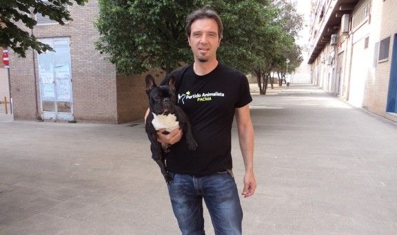 Miguel Ángel Rodríguez amb el seu gos