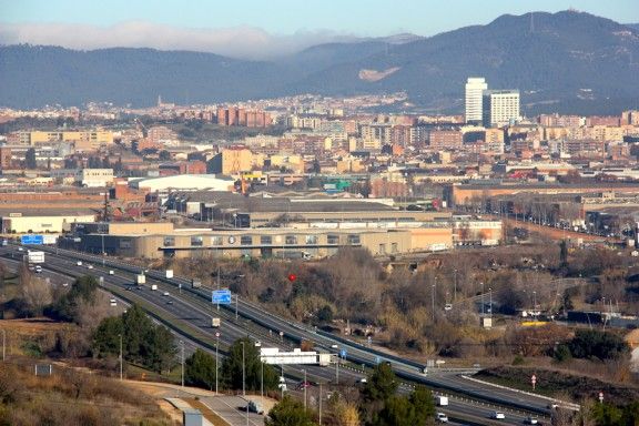 L'autopista C-58 i la zona on es preveu un possible nou accés a Sabadell