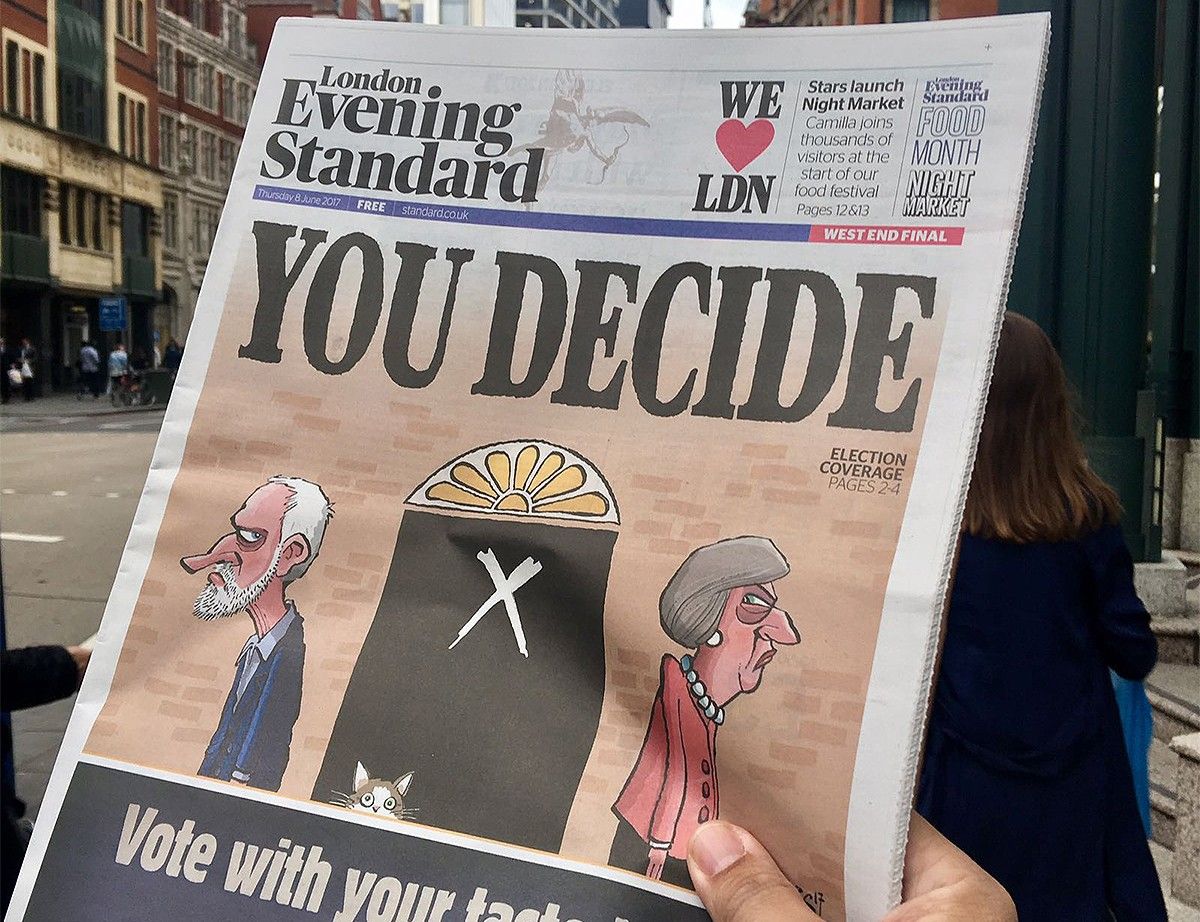 Un diari vespertí de Londres sobre les eleccions