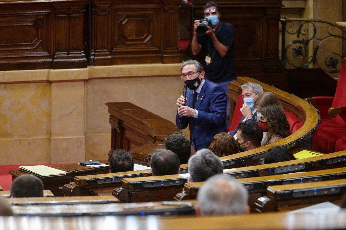Jaume Giró, durant el ple d'aquesta setmana al Parlament.