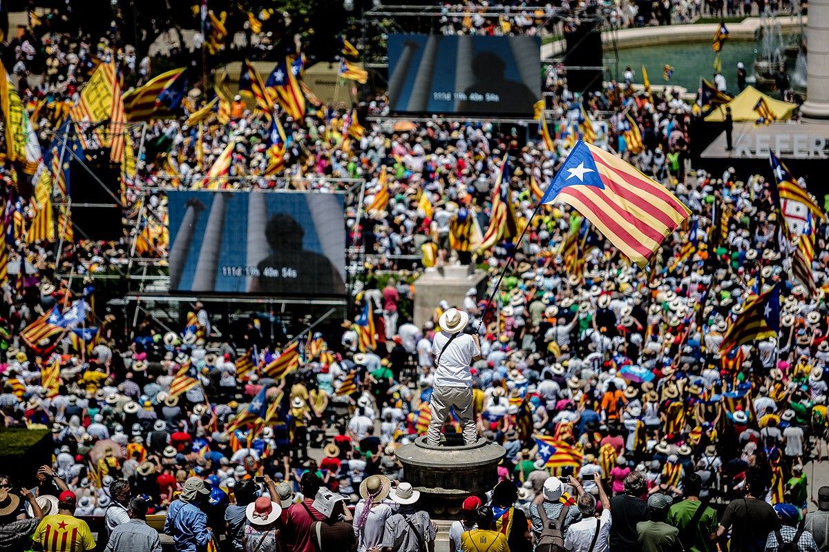 Acte en defensa del referèndum a Montjuïc