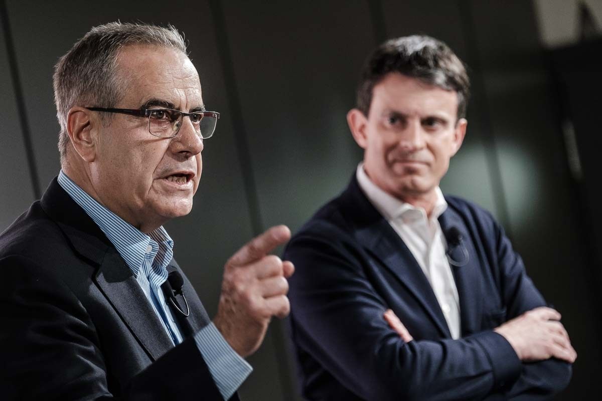 Celestino Corbacho amb Manuel Valls. 