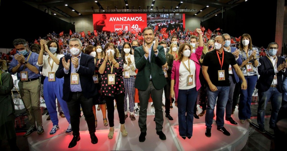 Pedro Sánchez, amb la nova direcció del PSOE