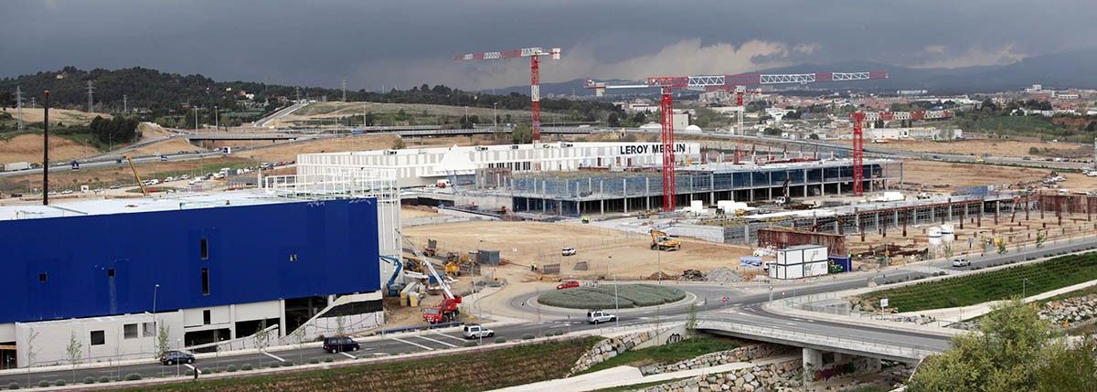 Obres de construcció d'IKEA a Sabadell, l'any 2012