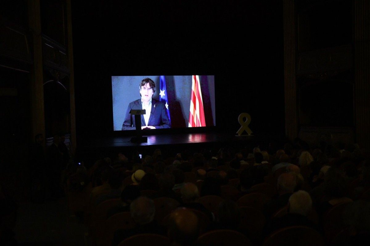 Puigdemont, en el míting de JxCat a Manresa