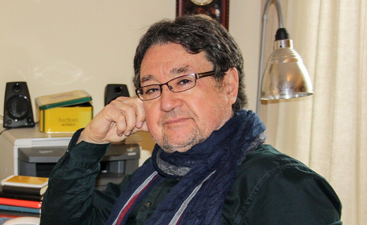 Miquel Mas Ferrà, al seu estudi mallorquí