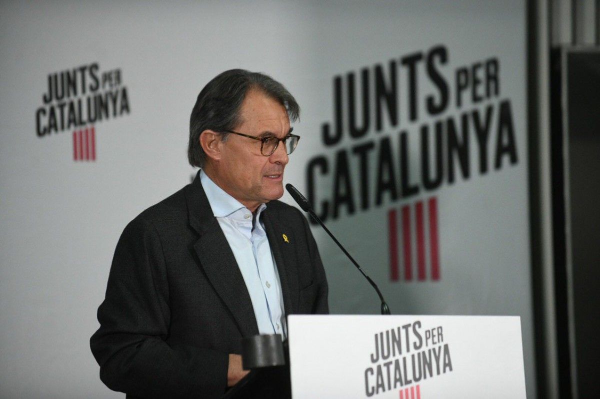 Artur Mas, en un acte de campanya de JxCat
